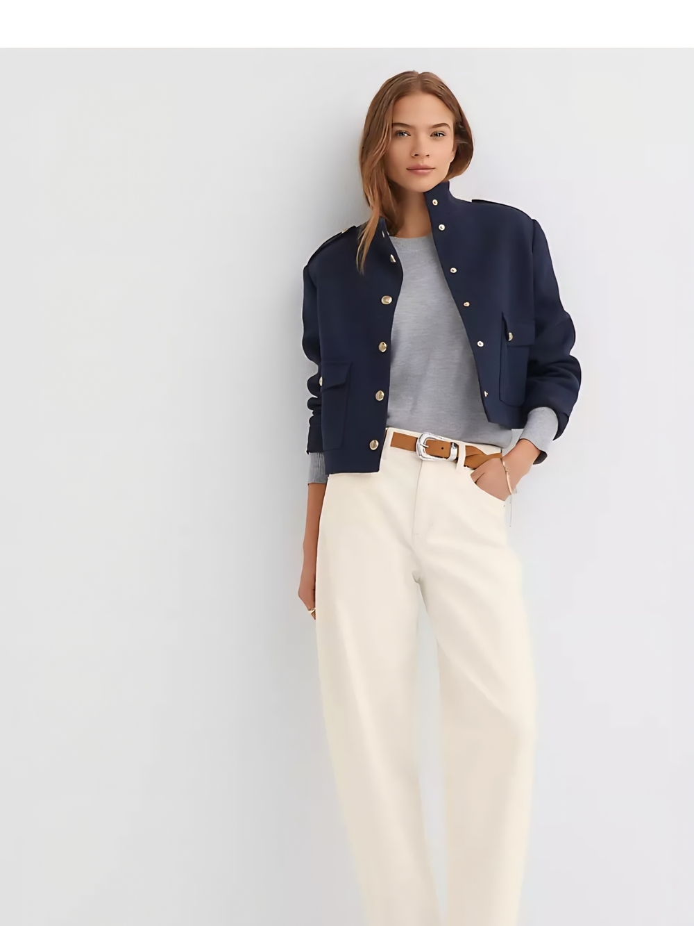 LOFT High Rise Barrel Jeans In Ivory